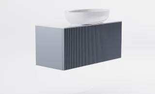 Тумба с раковиной Astra-Form М-40 Slim 4631177714597 90 см голубой матовый